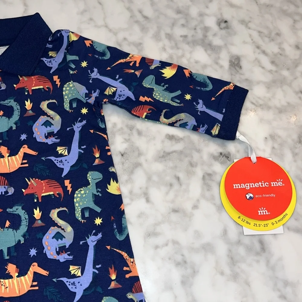 NWT MAGNETIC ME DINO ROMPER - Picture 7 of 8